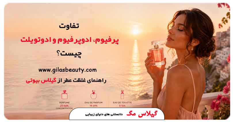 تفاوت پرفیوم، ادوپرفیوم و ادوتویلت چیست؟ راهنمای غلظت عطر از گیلاس بیوتی
