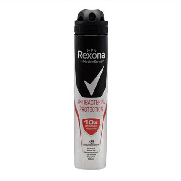 Rexona-Antibacterial-Protection-Antiperspirant-Spray---Men-200-ml خرید اسپری ضدتعریق رکسونا آنتیباکتریال پروتکشن - مردانه ۲۰۰ میل فروشگاه اینترنتی گیلاس بیوتی